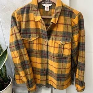 Women’s Sundance Flannel Jacket with Lace detail Size 6